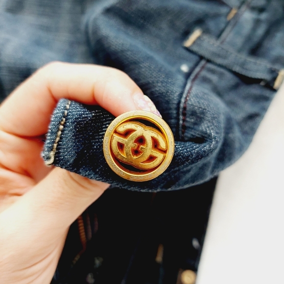 NEW Red by Marc Ecko Dark Wash Blue Embroidered Pockets Wide Leg Jeans P785 - Picture 12 of 14